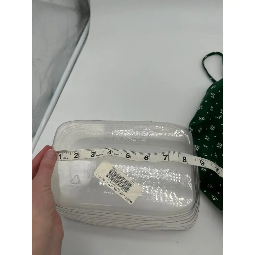 Longaberger Green Floral Basket Liner & Clear Protector – Country Cottage Rustic